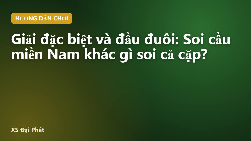 Giải đặc biệt và đầu đuôi: Soi cầu miền Nam khác gì soi cả cặp?